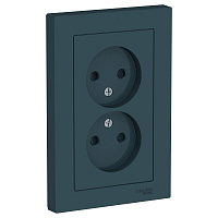 Розетка 2-м СП AtlasDesign 16А IP20 без заземл. защ. шторки в сборе изумруд SE ATN000822 – купить по низкой цене. Низковольтное оборудование