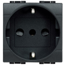 Розетка 1-м СП 2мод. 16А IP20 2P+E с центр. и боков. заземл. защ. шторки антрацит Leg BTC L4140 – купить по низкой цене. Низковольтное оборудование
