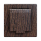 Розетка 1-м СП Афина 16А IP20 с заземл. с крышкой в сборе венге Universal A0029-V – купить по низкой цене. Низковольтное оборудование