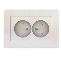 Розетка 2-м СП Афина 16А IP20 без заземл. защ. шторки в сборе жемчуж. Universal A0048-OBr – купить по низкой цене. Низковольтное оборудование