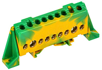 Шина PE "земля" в комб. изол. "Стойка" 8х12-9-ЖЗ TEKFOR IEK TF-NN20-09-DP-K52