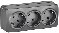 Розетка 3-м ОП GLORY РС23-3-ХСм 16А с заземл. без защ. шторок сталь матов. IEK ERH31-K46M-16 – купить по низкой цене. Низковольтное оборудование