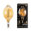 Лампа светодиодная филаментная Black Vintage Filament Flexible 8Вт BT180 2400К E27 620лм 180х360мм Golden Gauss 152802008 купить оптом