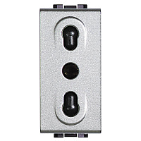 Розетка 1-м СП 1мод. 16А IP20 250В 2P+E с заземл. защ. шторки алюм. Leg BTC NT4180 – купить по низкой цене. Низковольтное оборудование