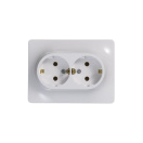 Розетка 2-м СП Glossa 16А IP20 с заземл. в сборе бел. SE GSL000124 – купить по низкой цене. Низковольтное оборудование
