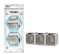 Розетка 3-м ОП Dita 16А IP54 250В с заземл. с прозр. крышкой сер.TOKOV ELECTRIC TKL-DT-R3Z-C06T-IP54 – купить по низкой цене. Низковольтное оборудование