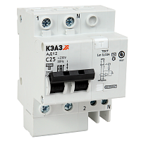 Выключатель автоматический дифференциального тока 2п C 16А 30мА тип AC 4.5кА АД12-22 УХЛ4 КЭАЗ 141586 – купить по низкой цене. Автоматические выключатели