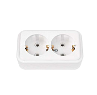 Розетка 2-м ОП 16А IP20 с заземл. бел. Bylectrica РА16-261 – купить по низкой цене. Низковольтное оборудование