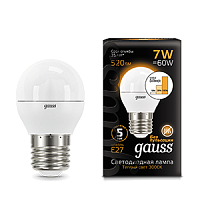 Лампа светодиодная Black Globe 7Вт E27 3000К step dimmable диммир. Gauss 105102107-S купить оптом