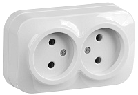 Розетка 2-м ОП GLORY РС22-2-ХБ 10А без заземл. бел. IEK ERH20-K01-10 – купить по низкой цене. Низковольтное оборудование