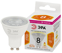 Лампа светодиодная STD LED Lense MR16-8W-827-GU10 GU10 8Вт линзованная софит тепл. бел. свет Эра Б0054941 купить оптом