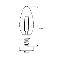 Лампа светодиодная филаментная LED7-C35-FL/830/E14 7Вт 220В Camelion 13452 купить оптом