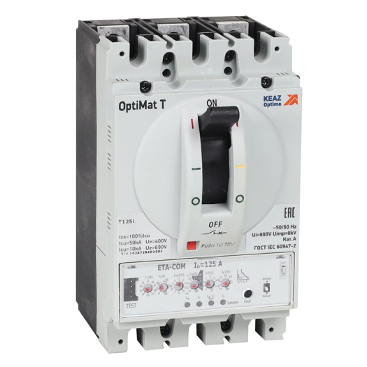 Выключатель автоматический OptiMat T125M ETA 125A 3P КЭАЗ 356094 – купить по низкой цене. Автоматические выключатели