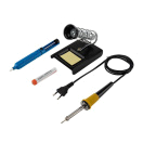 Набор для пайки (паяльник 30 Вт оловоотсос подставка припой) Rexant 12-0163 купить оптом