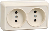 Розетка 2-м ОП Октава 10А IP20 без заземл. крем. IEK ERO20-K33-10-DC – купить по низкой цене. Низковольтное оборудование