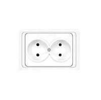 Розетка 2-м СП Валери 16А IP20 без заземл. бел. UNIVersal В0102 – купить по низкой цене. Низковольтное оборудование