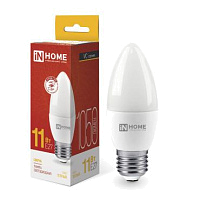 Лампа светодиодная LED-СВЕЧА-VC 11Вт свеча 3000К тепл. бел. E27 1050лм 230В IN HOME 4690612020488 купить оптом