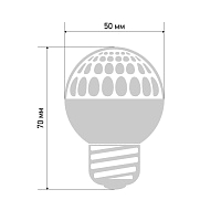 Лампа светодиодная 1Вт шар d50 9LED зел. E27 Neon-Night 405-214 купить оптом