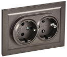 Розетка 2-м СП BRITE РСш12-3-БрТБ 16А в сборе с заземл. защ. шторки бронза IEK BR-R24-16-K45-F – купить по низкой цене. Низковольтное оборудование