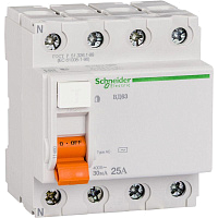 Выключатель дифференциального тока (УЗО) 4п 25А 30мА тип AC ВД63 Домовой SchE 11460 – купить по низкой цене. Дифференциальные автоматы