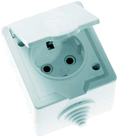 Розетка 1-м ОП РА16-660 16А IP44 с заземл. бел. Кунцево 5906 – купить по низкой цене. Низковольтное оборудование