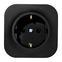 Розетка 1-м ОП Quteo 16А IP20 250В 2P+E с заземл. защ. шторки черн. матов. Leg 782476 – купить по низкой цене. Низковольтное оборудование