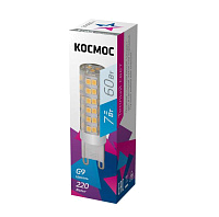 Лампа светодиодная 7Вт 220В G9 4500К КОСМОС LksmLED7WG9C4500pc купить оптом