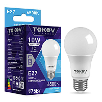 Лампа светодиодная 10Вт А60 6500К Е27 176-264В TOKOV ELECTRIC TKE-A60-E27-10-6.5K купить оптом