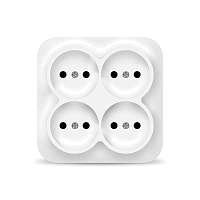 Розетка 4-м ОП 10А IP20 квадрат. без заземл. бел. IONICH 1448 – купить по низкой цене. Низковольтное оборудование