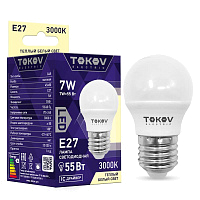 Лампа светодиодная 7Вт G45 3000К Е27 176-264В TOKOV ELECTRIC TKE-G45-E27-7-3K купить оптом