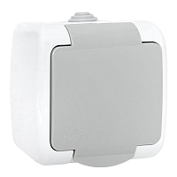 Розетка 1-м ОП Мурманск 16А IP54 с заземл. защ. шторки с крышкой сер. EKF EFR16-029-30-54 – купить по низкой цене. Низковольтное оборудование