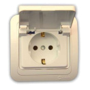 Розетка 1-м СП Mimoza 16А IP20 с крышкой керамика крем./крем. Makel 25009 – купить по низкой цене. Низковольтное оборудование