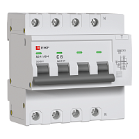 Выключатель автоматический дифференциального тока C  6А  30мА тип AC 6кА АД-4  (электрон.) защита 270В PROxima EKF DA4-6-06-30-pro – купить по низкой цене. Автоматические выключатели