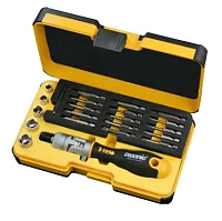 Набор бит SL/PH/PZ/Tx/HEX и головок с поворотной трещоткой Ergonic K в кейсе 22шт Felo 06072206 купить оптом