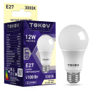 Лампа светодиодная 12Вт А60 3000К Е27 176-264В TOKOV ELECTRIC TKE-A60-E27-12-3K купить оптом