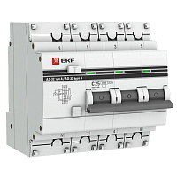 Выключатель автоматический дифференциального тока 4п (3P+N) C 16А 30мА тип AC 4.5кА АД-32 защита 270В электрон. PROxima EKF DA32-16-30-4P-pro – купить по низкой цене. Автоматические выключатели